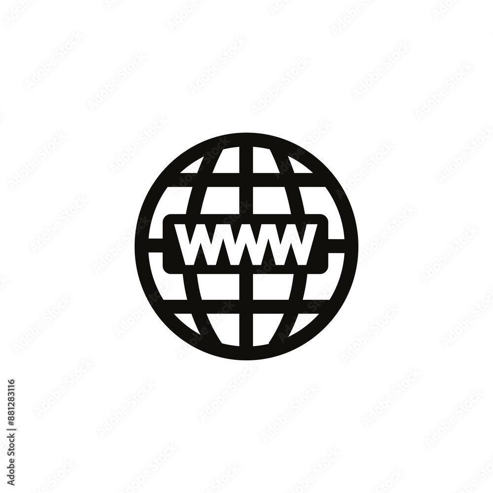 web icon in vector isolated on white web icon in vector isolated on white