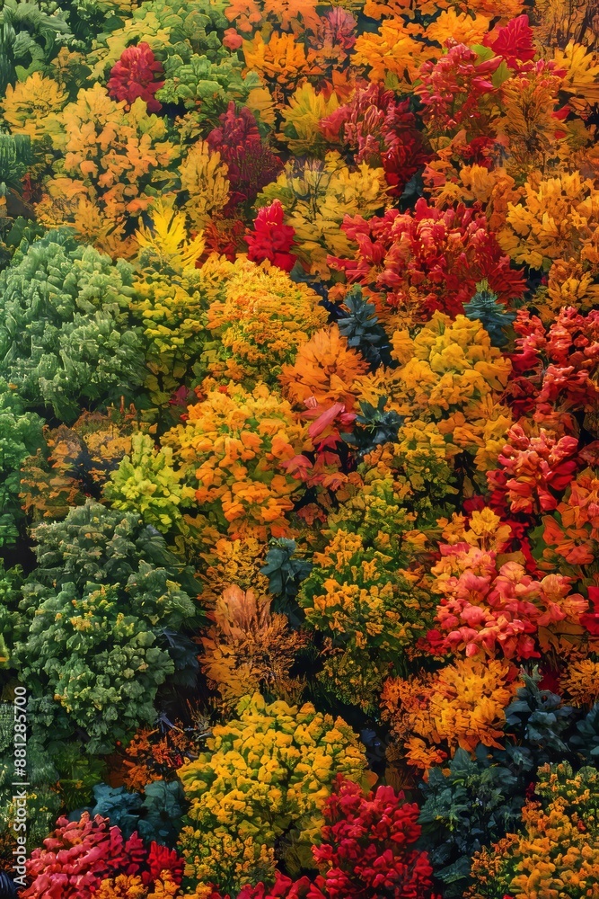 Vivid autumn leaves nature s colorful display of fall foliage in vertical composition Vivid autumn leaves nature s colorful display of fall foliage in vertical composition