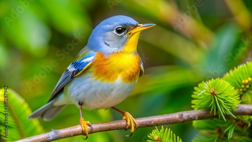 Northern parula (Setophaga americana) in Myakka River State Park, Florida photo