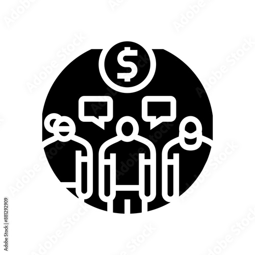 collusion money business cash glyph icon vector. collusion money business cash sign. isolated symbol illustration