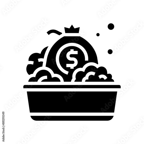 money laundering business cash glyph icon vector. money laundering business cash sign. isolated symbol illustration