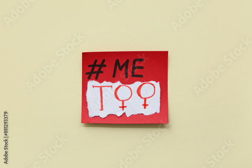 Paper with hashtag METOO an...