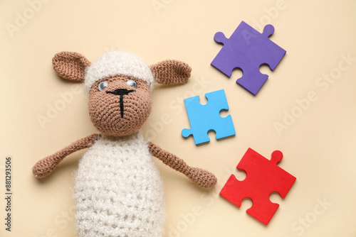 Colorful puzzle pieces and ...