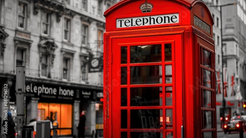 Red Phone Booth with 