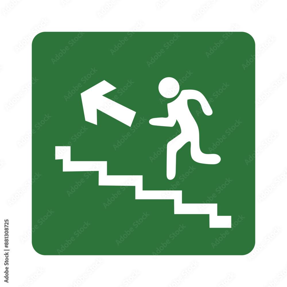 Emergency Exit Sign Set Vector Illustration Emergency Exit Sign Set Vector Illustration