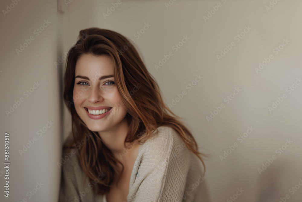Retrato de mulher sorridente com cabelo solto e natural criado com IA generativa, destacando diferentes etnias e estilos de cabelo Retrato de mulher sorridente com cabelo solto e natural criado com IA generativa, destacando diferentes etnias e estilos de cabelo