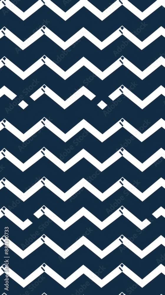 A pattern of white chevrons on a navy blue background A pattern of white chevrons on a navy blue background