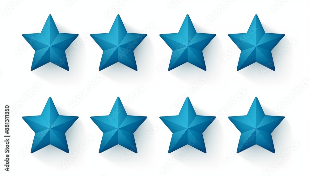 Fototapeta premium set of blue stars