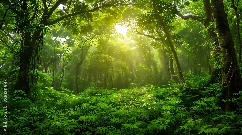 Jungle Journey: Bright Leaves and Natural Backgrounds Jungle Journey: Bright Leaves and Natural Backgrounds