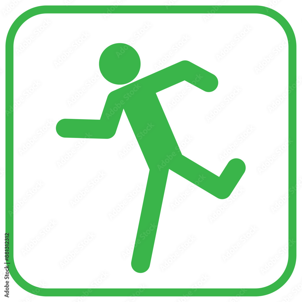 Emergency Exit Sign Set Vector Illustration Emergency Exit Sign Set Vector Illustration