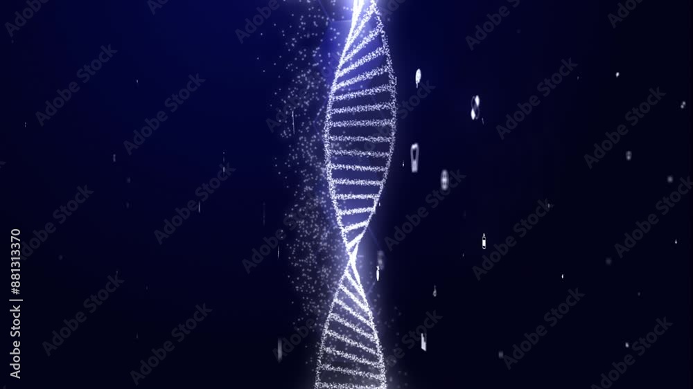 Led Dna Background Science, light and glow of dna on black background for genetic ...