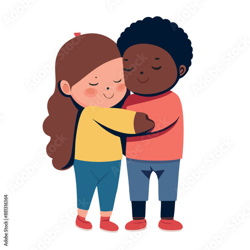 friends hugging and shaking hands - friendship day - IA generativa