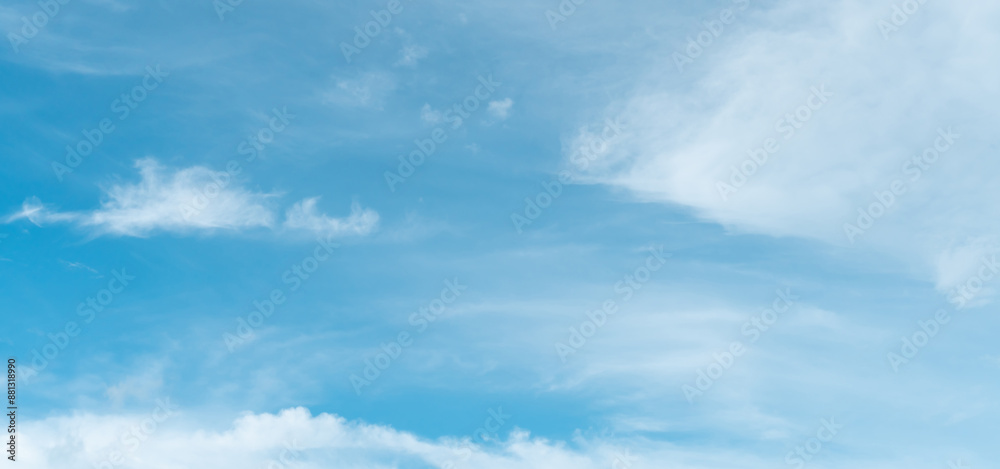 Beautiful blue sky with strange shape of clouds in the morning or evening used as natural background texture in decorative art work Beautiful blue sky with strange shape of clouds in the morning or evening used as natural background texture in decorative art work