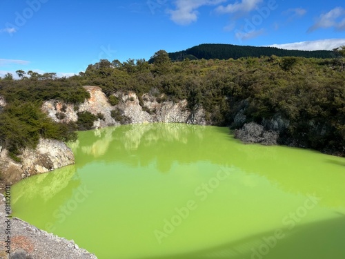 Devil's Bath, Wai-O-Tapu Thermal Wonderland, Rotorua, North Island of New Zealand photo