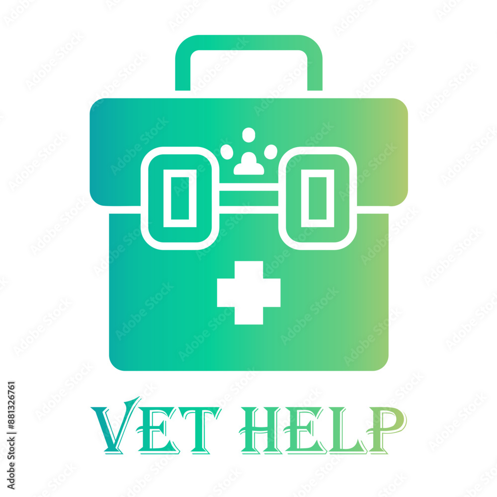Obraz premium vet help Gradient icon