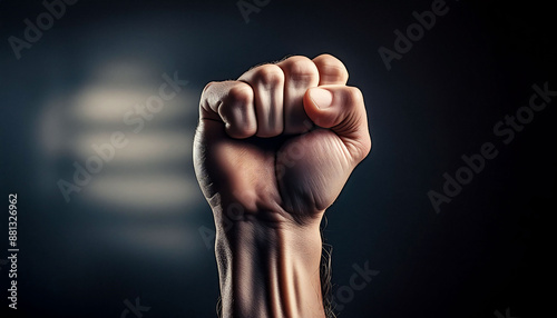 fist raised symbolizing freedom illustration image