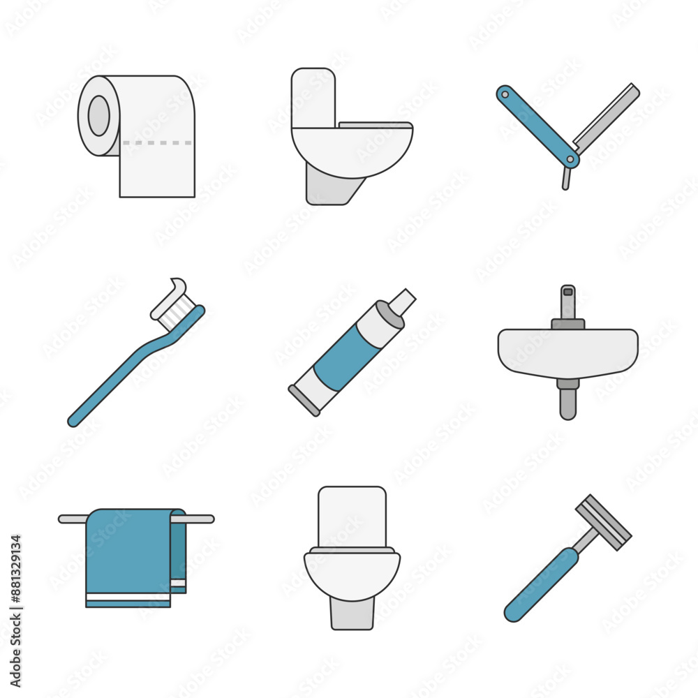 bathroom equipment illustration bathroom equipment illustration