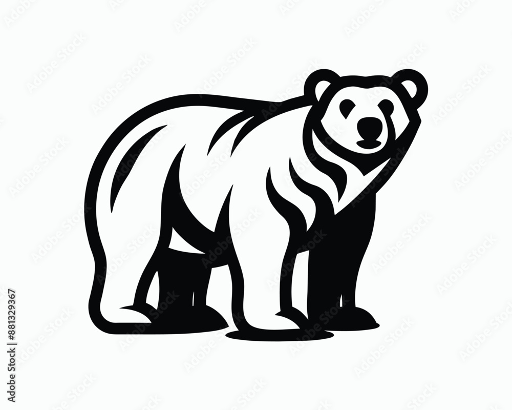 bear vector illustration, logo design bear vector illustration, logo design