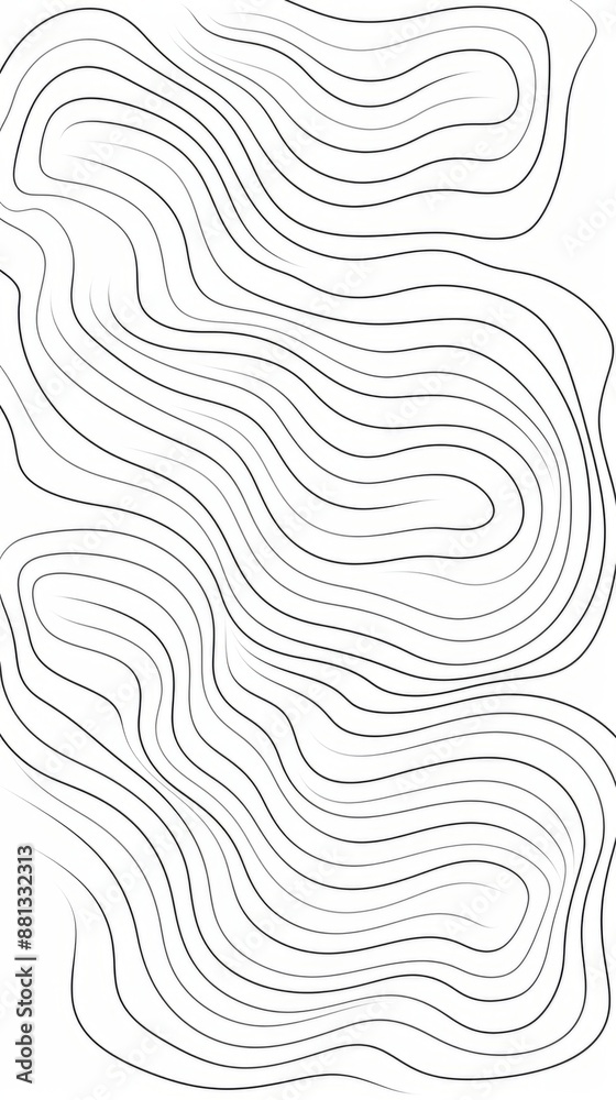A pattern of wavy black lines on a white background A pattern of wavy black lines on a white background