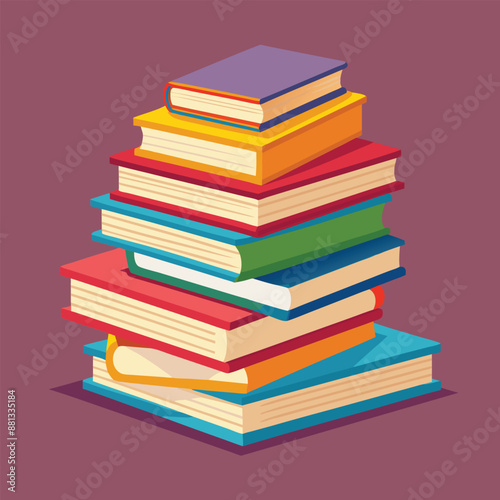 Books vector art illustration 1.eps