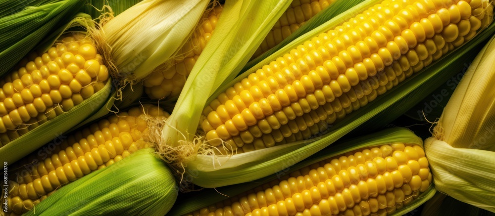 Close-up of Fresh Corn on the Cob Close-up of Fresh Corn on the Cob