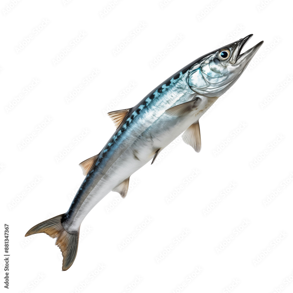 Barracuda fish isolated on white background Barracuda fish isolated on white background