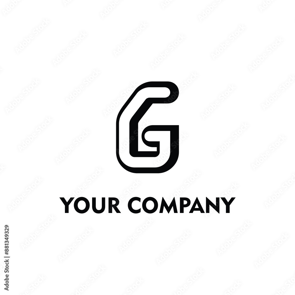 letter g flat design logo letter g flat design logo