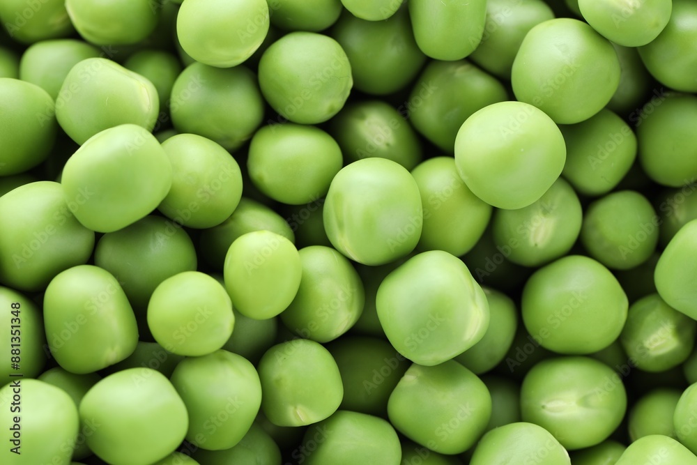 Fresh raw green peas as background, top view Fresh raw green peas as background, top view