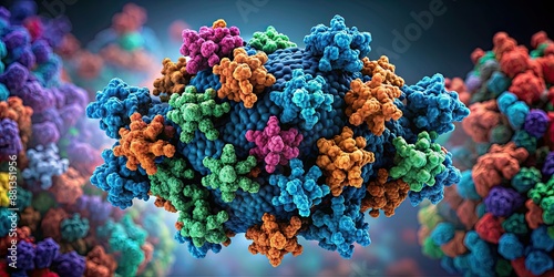 Close up of prion protein structure causing infectious diseases, prion protein, infectious, diseases, illness