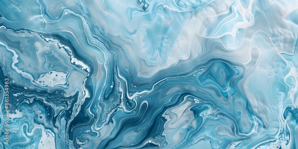 Obraz premium Blue background with marbled texture