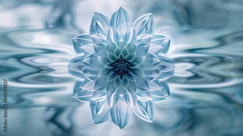 Obraz premium Blue Flower in Water
