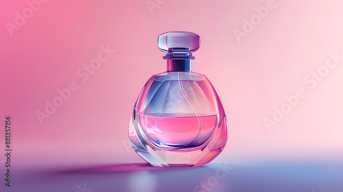 Transparent glass perfume bottle