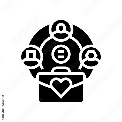 diversity equity inclusion glyph icon vector. diversity equity inclusion sign. isolated symbol illustration