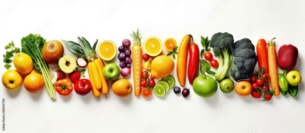 A Rainbow of Fresh Fruits and Vegetables A Rainbow of Fresh Fruits and Vegetables
