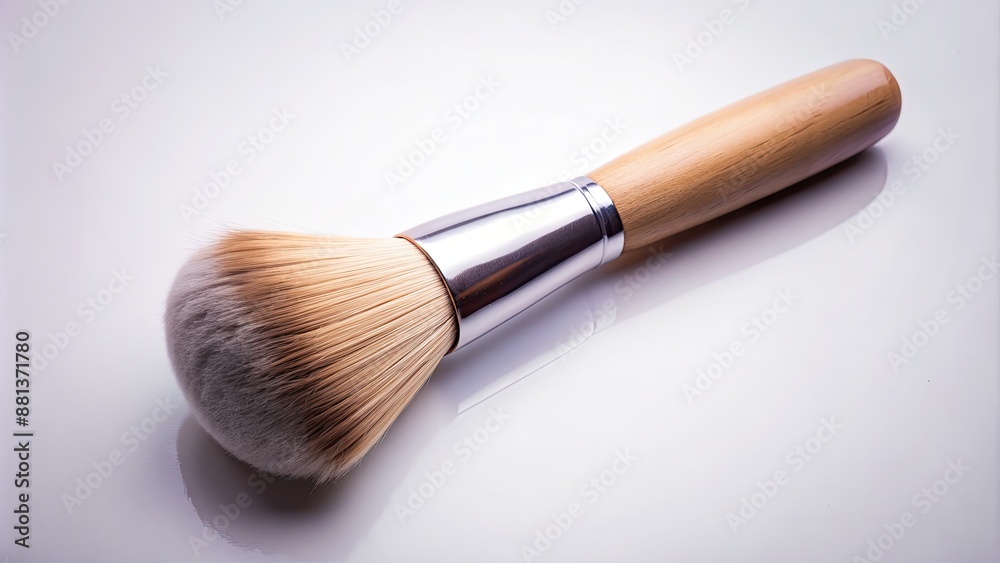 Make up brush with soft bristles perfect for blending foundation, blush, and eyeshadow , beauty, cosmetic, tool, applicator Make up brush with soft bristles perfect for blending foundation, blush, and eyeshadow , beauty, cosmetic, tool, applicator