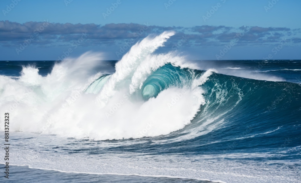 Fototapeta premium Massive Ocean Wave Crashing