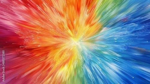 Abstract Rainbow Burst Background