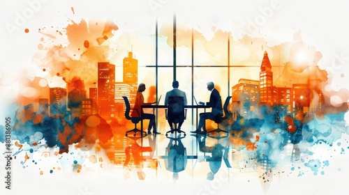 Watercolor of meeting time