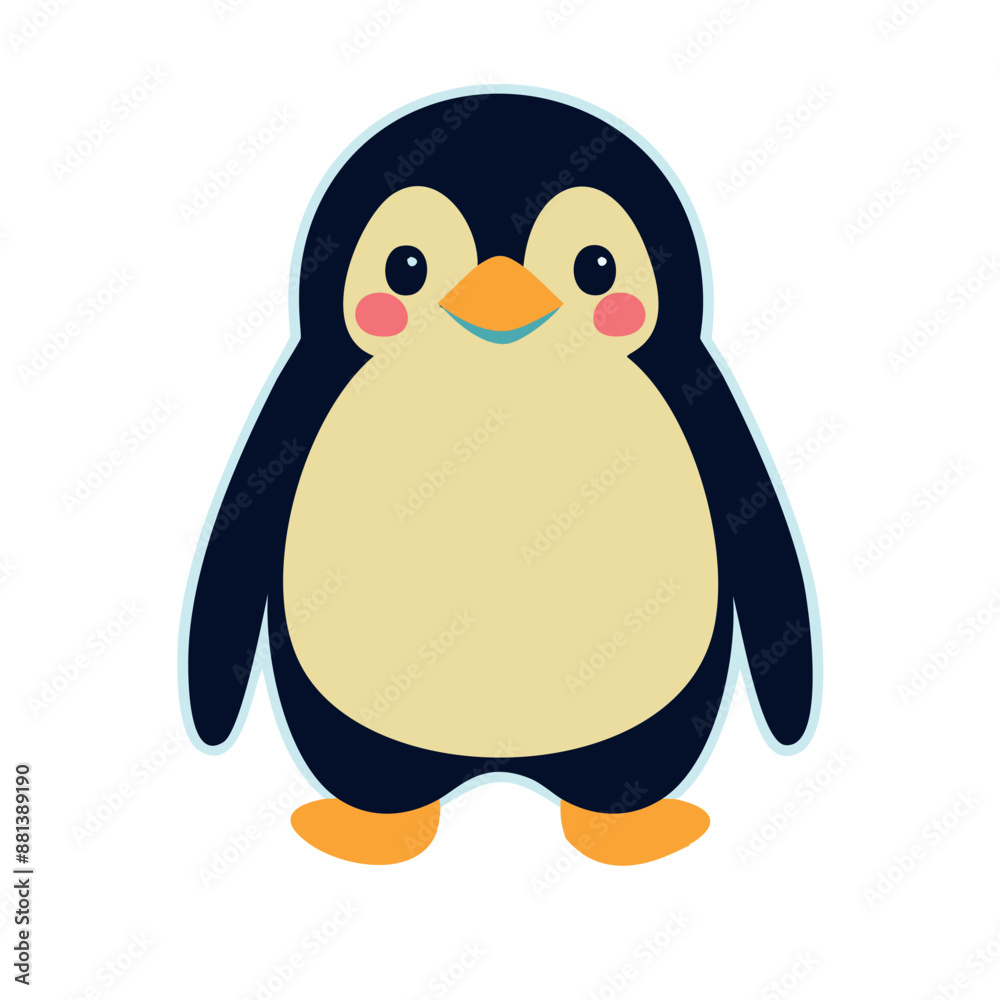 Obraz premium cute and beautiful little penguin - IA generativa