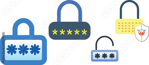 Internet Network Computer Security. Ai generate 