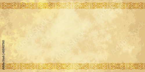 Ethnic background on the theme of Kazakh national ornament, frame, vector design
