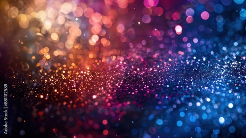 A dazzling background of sparkling bokeh lights in a gradient of colors, creating a festive and magical atmosphere.