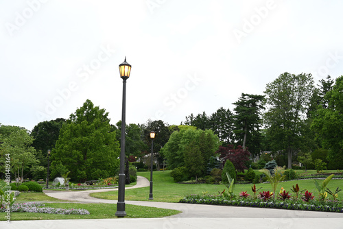 lantern in the park and landscape