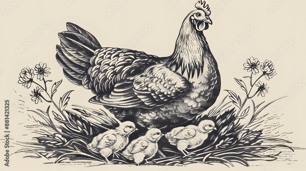 Fototapeta premium hen sock photo