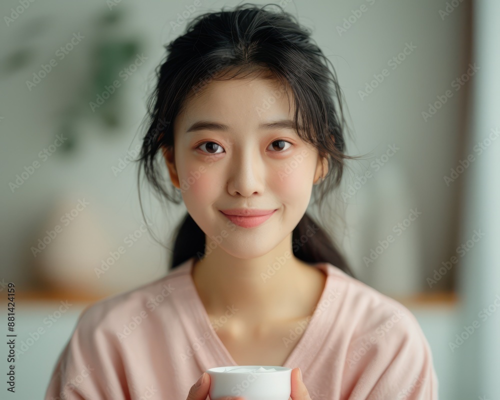 Young Woman Applying Skincare Product, Simple Beauty Routine for Glowing Skin, Natural Makeup Look, Skincare Tips for Clear Skin, Daily Skin Care Routine, Healthy Skin Habits, Beauty Products for Young Woman Applying Skincare Product, Simple Beauty Routine for Glowing Skin, Natural Makeup Look, Skincare Tips for Clear Skin, Daily Skin Care Routine, Healthy Skin Habits, Beauty Products for