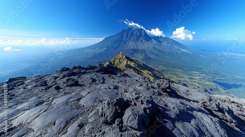 Majestic View from Puncak Jaya Summit - Highest Peak in Oceania photo