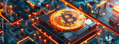 Wallpaper Mural close up of a keyboard with a crypto Torontodigital.ca