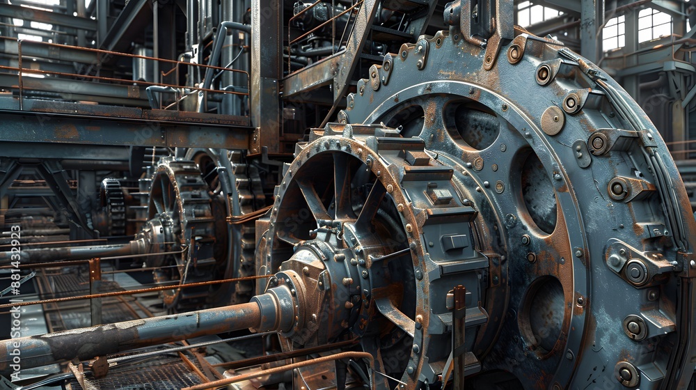 Realism of Imbue your work with the raw power of industrial machinery. very detailed Realism of Imbue your work with the raw power of industrial machinery. very detailed