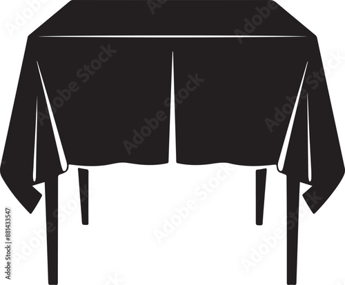 illustration of a black tablecloth