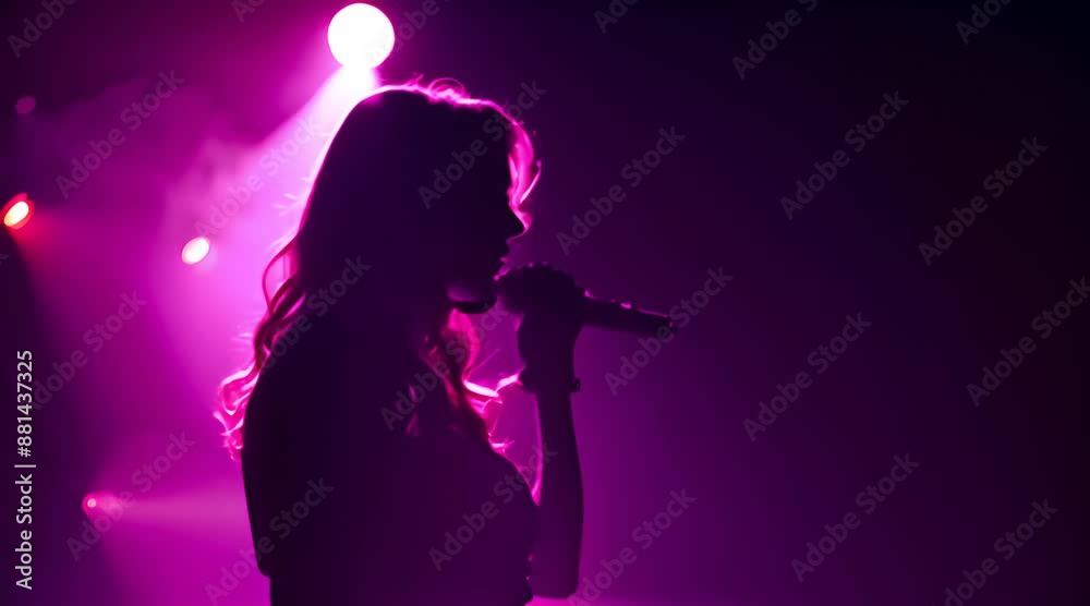 silhouette of a person with a microphone silhouette of a person with a microphone